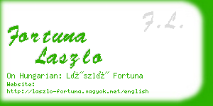 fortuna laszlo business card